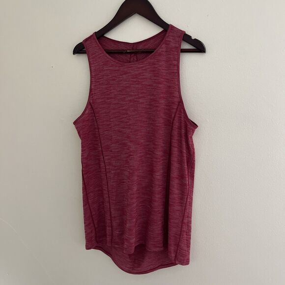 Lululemon Low Key Tank Heathered Ruby Red. Active Athletic Lightweight- Size 8 - Picture 2 of 6
